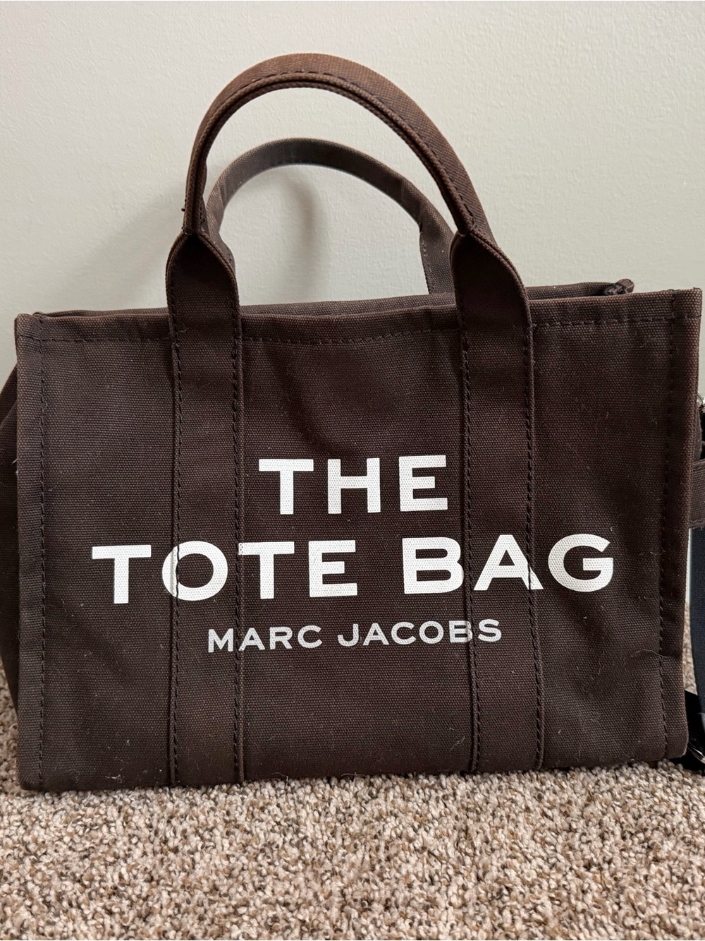 Marc Jacobs Brown Canvas 'The Tote Bag' Duffel-Style Carryall